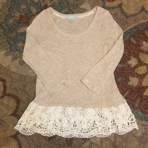 Tan lace tunic